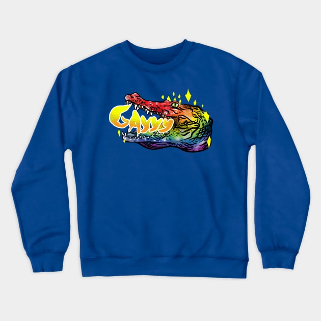 Alligaytor - Pride Alligator Crewneck Sweatshirt by Manfish Inc.